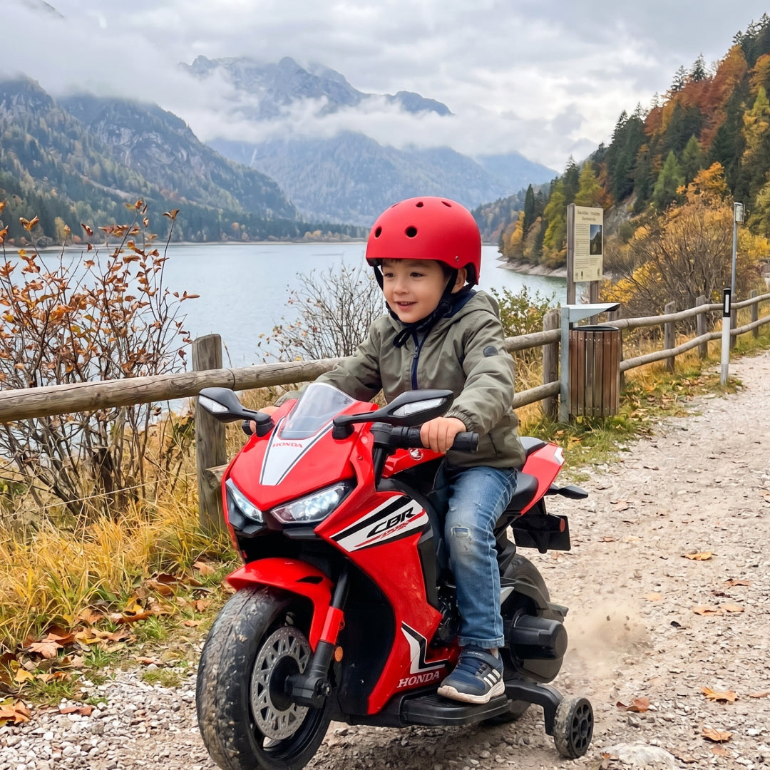 Casco protettivo regolabile per bambini rosso