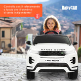 Range Rover Evoque elettrica per bambini MP3 bianca