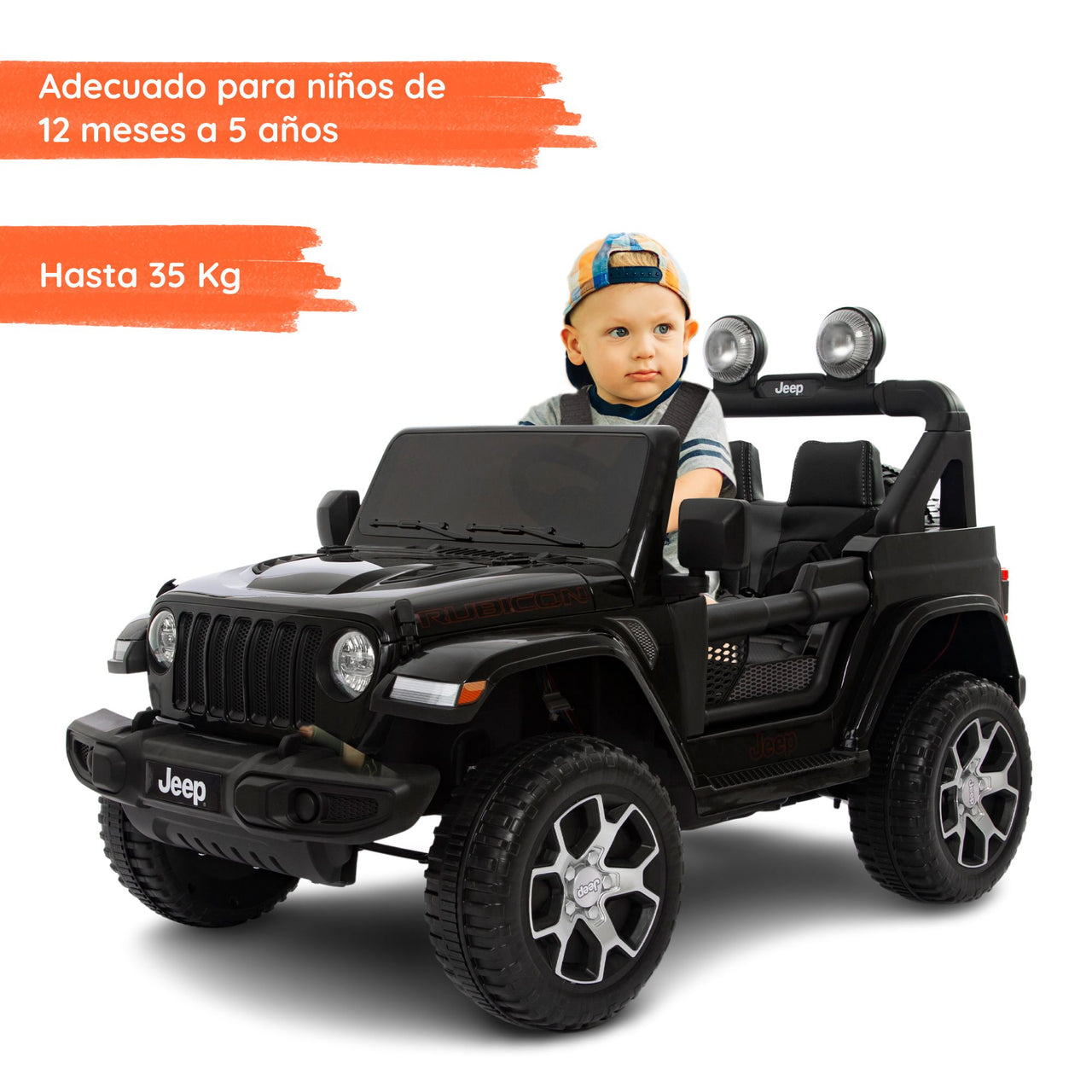 Jeep Wrangler Negro con niño#color_negro