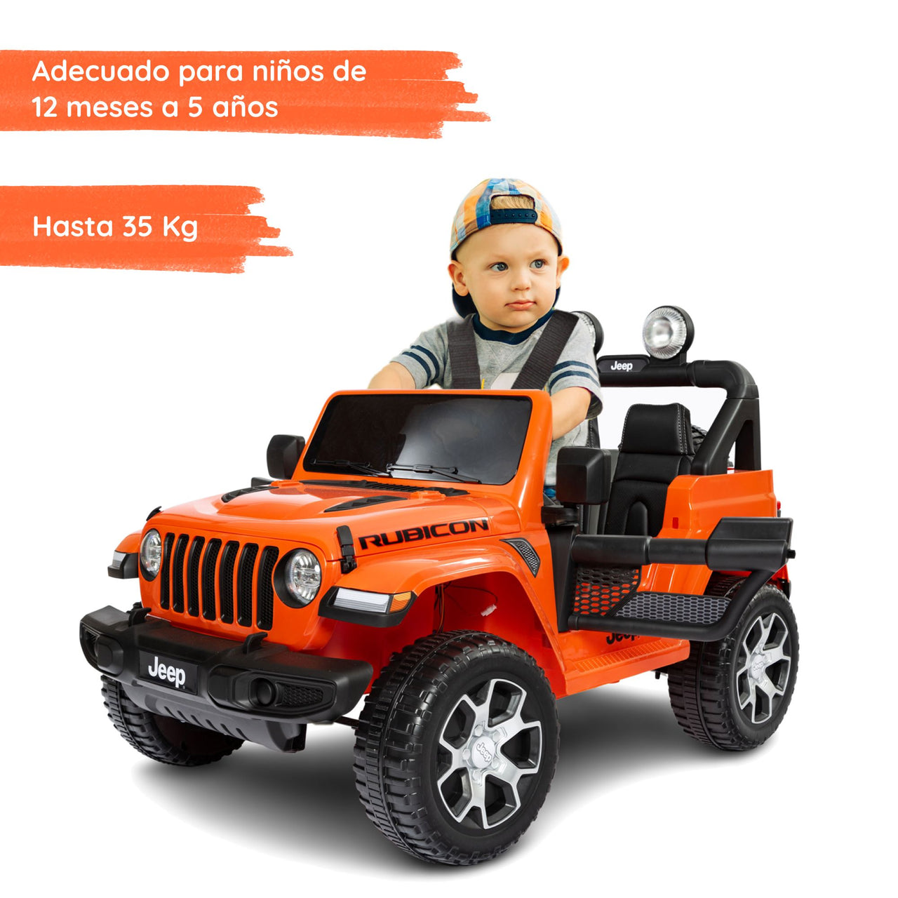 Jeep Wrangler Amarillo con niño#color_naranja