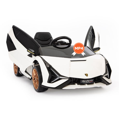 Lamborghini Sian macchina elettrica per bambini bianco
