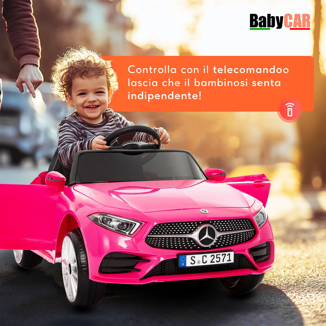 Mercedes CLS 350 AMG électrique pour enfants 12V rose