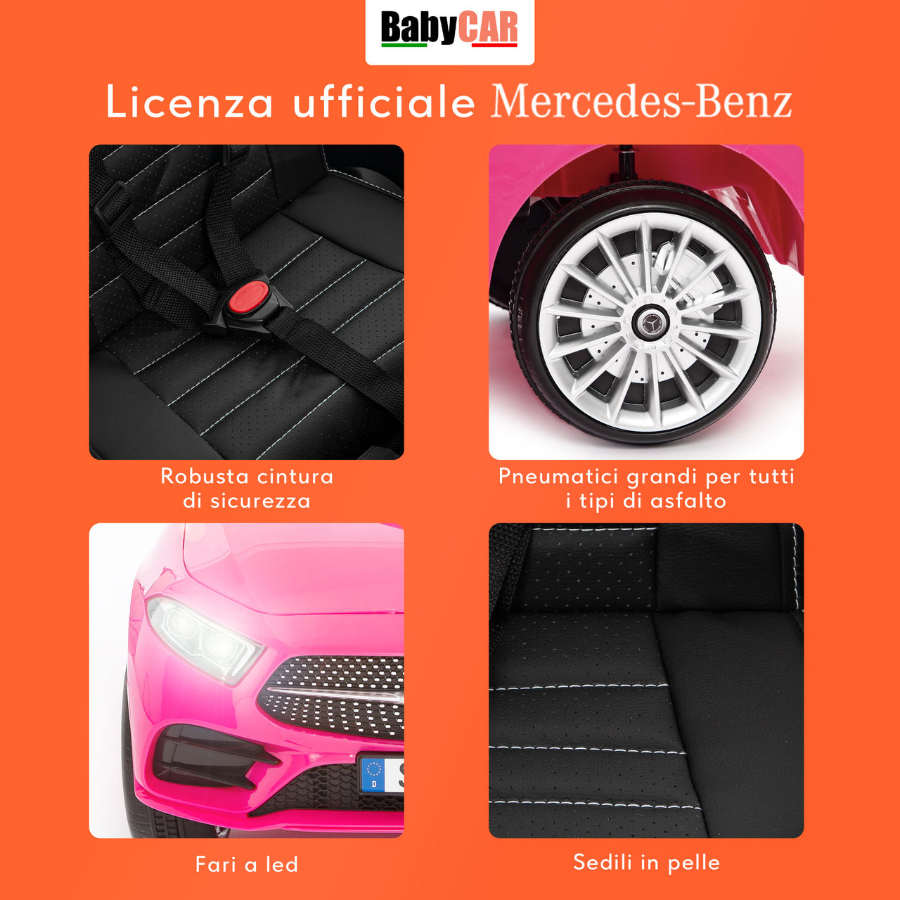 Mercedes CLS 350 AMG électrique pour enfants 12V rose