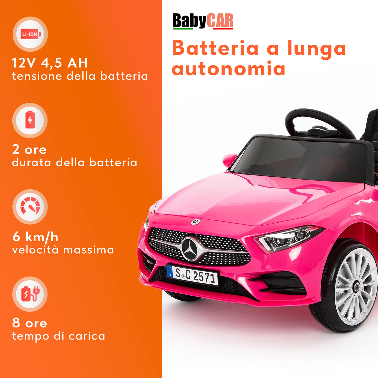 Mercedes CLS 350 AMG électrique pour enfants 12V rose