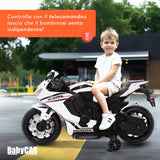 Honda CBR 1000 RR elettrica per bambini a 12V bianca