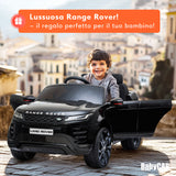 Range Rover Evoque elettrica per bambini MP3 nera