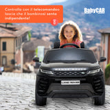Range Rover Evoque elettrica per bambini MP3 nera