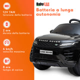 Range Rover Evoque elettrica per bambini MP3 nera
