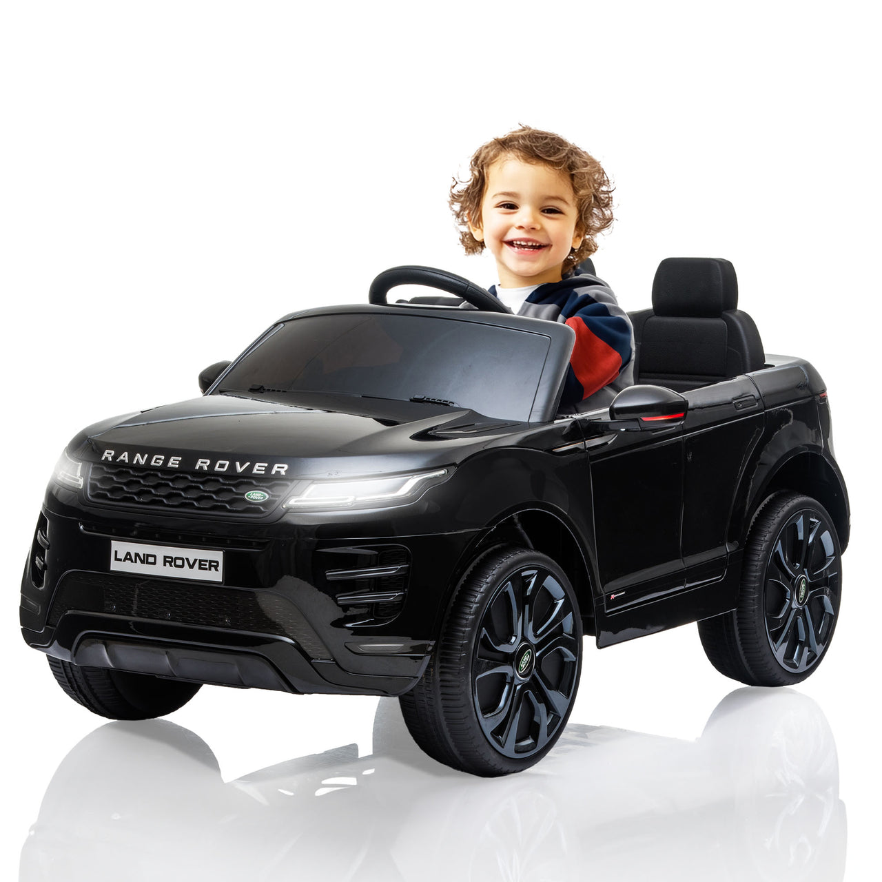 Range Rover Evoque elettrica per bambini MP3 nera
