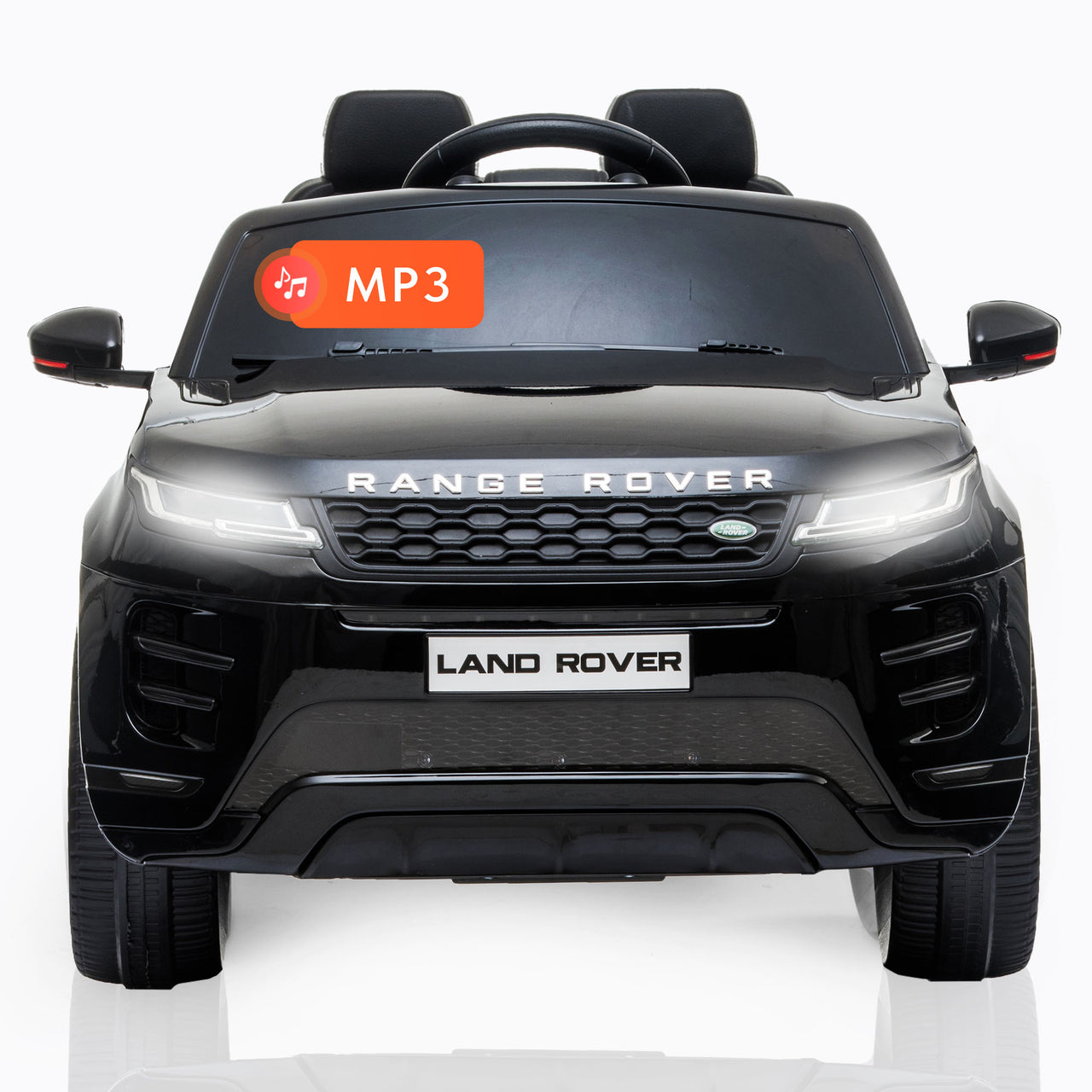 Range Rover Evoque elettrica per bambini MP3 nera