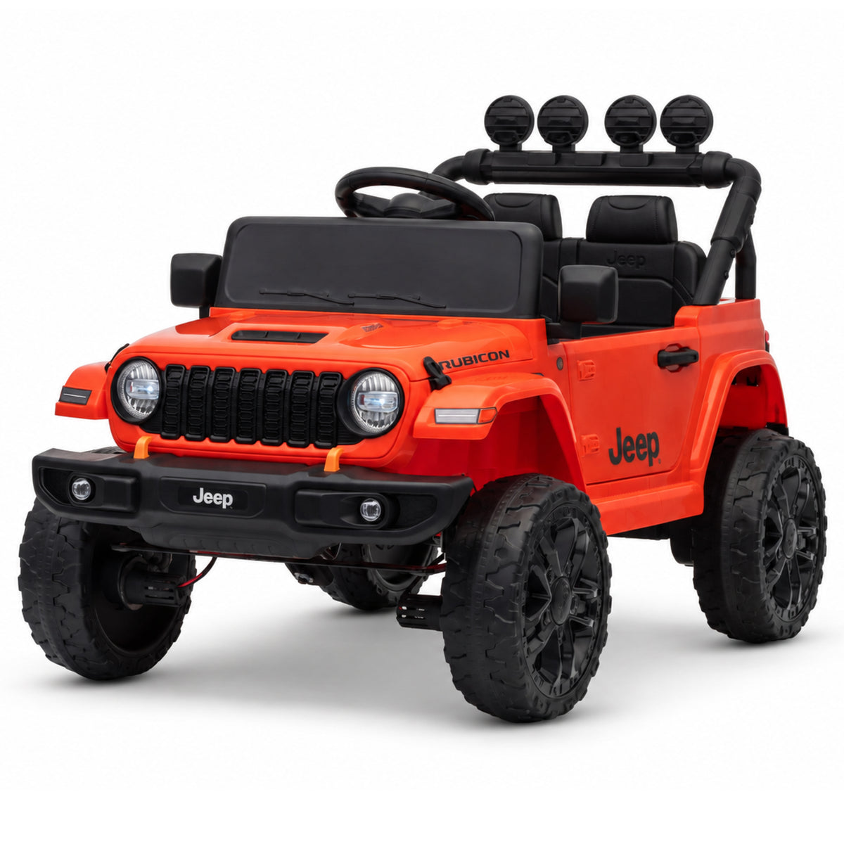 Mini Jeep Wrangler Rubicon eléctrico para niños 12 V naranja