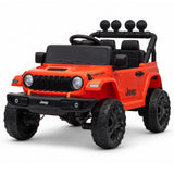 Mini Jeep Wrangler Rubicon eléctrico para niños 12 V naranja