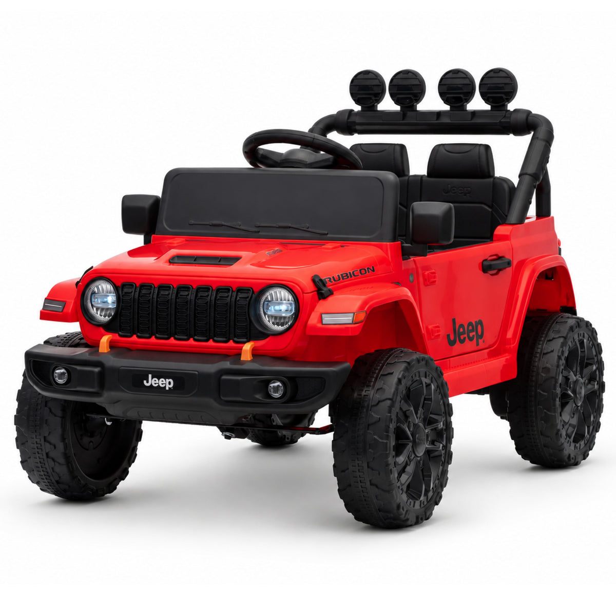 Mini Jeep Wrangler Rubicon elettrica per bambini 12V rossa
