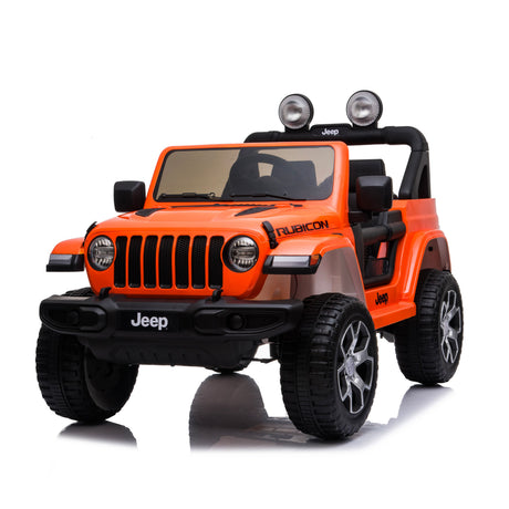 Jeep Wrangler Rubicon macchina elettrica per bambini arancione